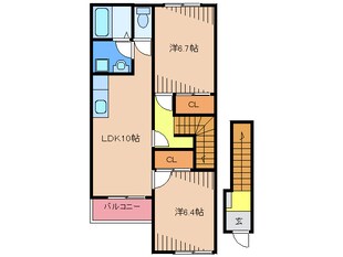 ストロベリ－Ａの物件間取画像